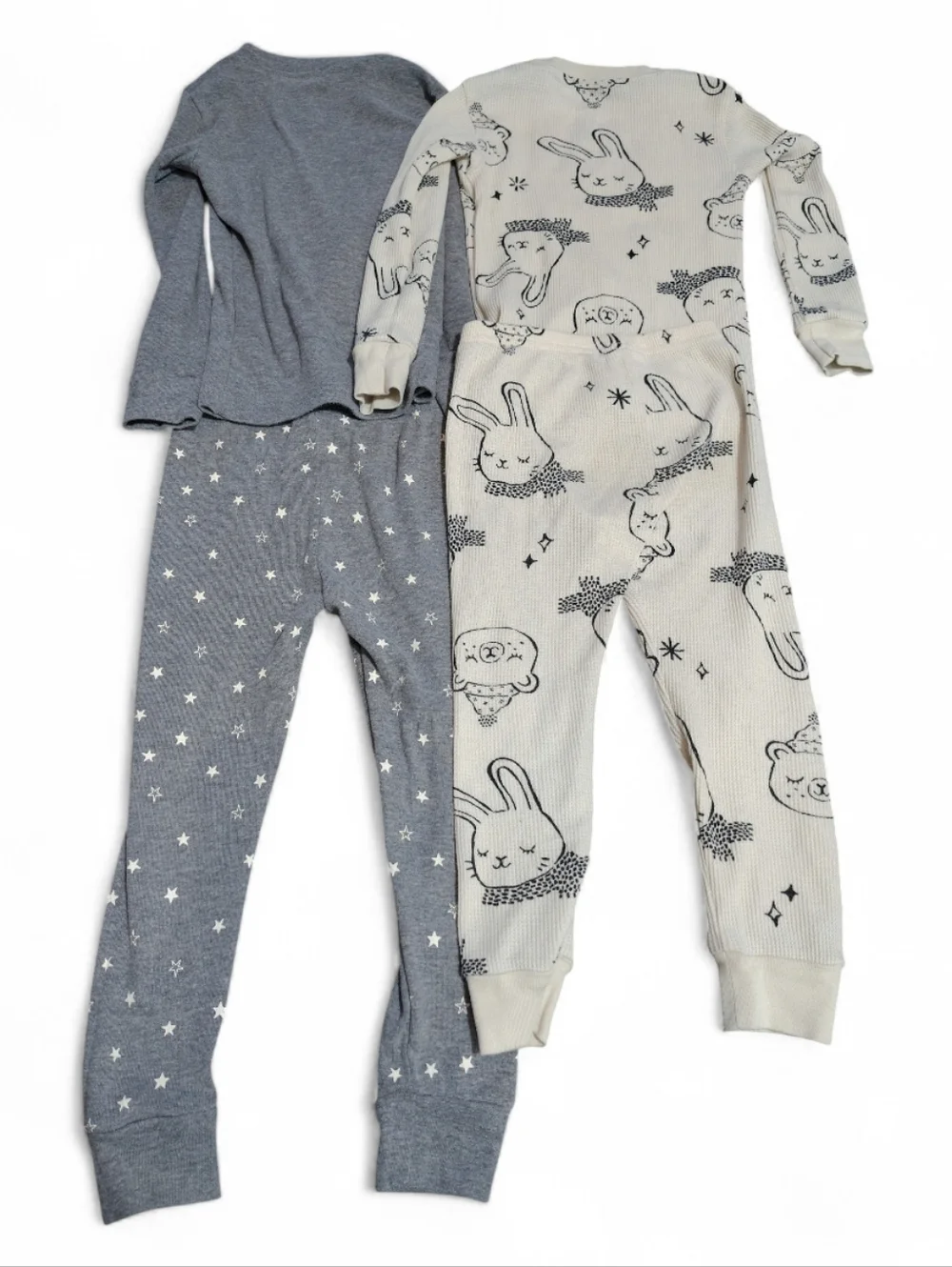 Carter’s Toddler Girls Pajama Set Lot 3T Long Sleeve Bunny Print Sleepwear 2 Set